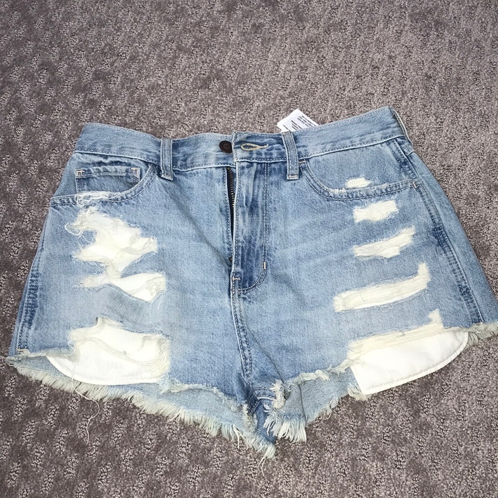 Hollister vintage high rise shortie rose shorts